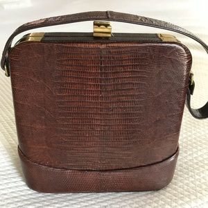 Mid-century vintage leather handbag